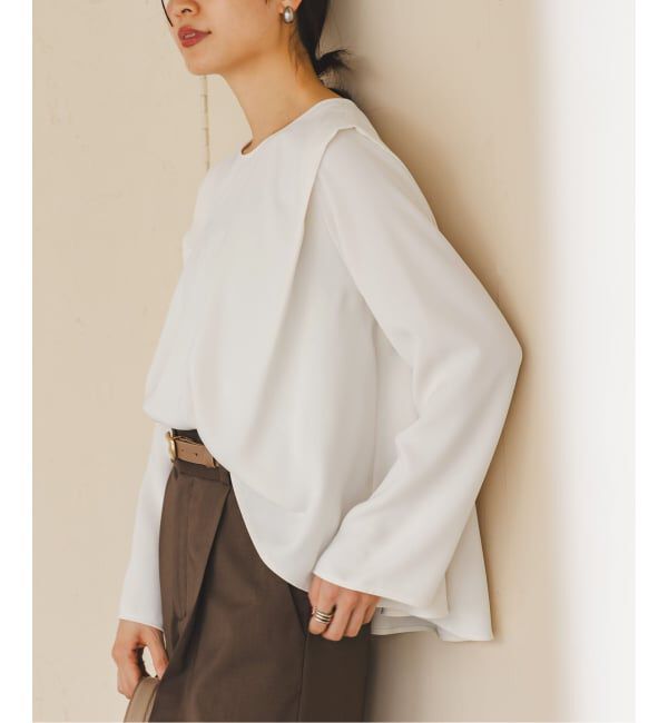 NOBLE「ドレープテントフレアブラウス」|シャツ・ブラウス|