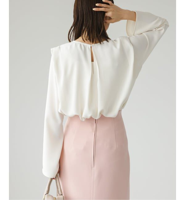 NOBLE「ドレープテントフレアブラウス」|シャツ・ブラウス|