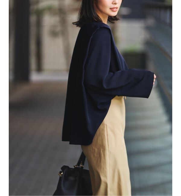 NOBLE「ドレープテントフレアブラウス」|シャツ・ブラウス|