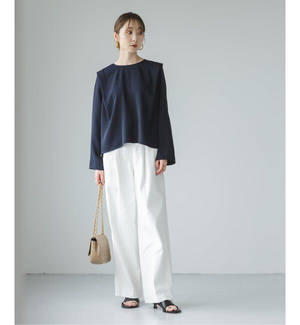 NOBLE「ドレープテントフレアブラウス」|シャツ・ブラウス|