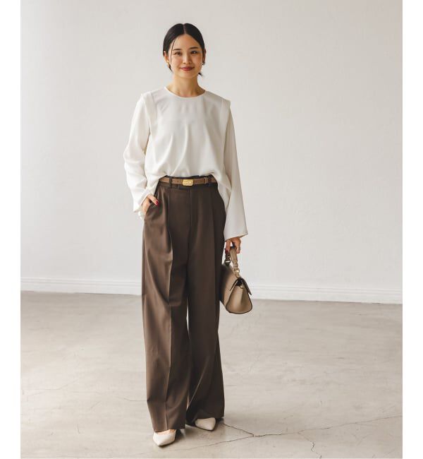 NOBLE「ドレープテントフレアブラウス」|シャツ・ブラウス|
