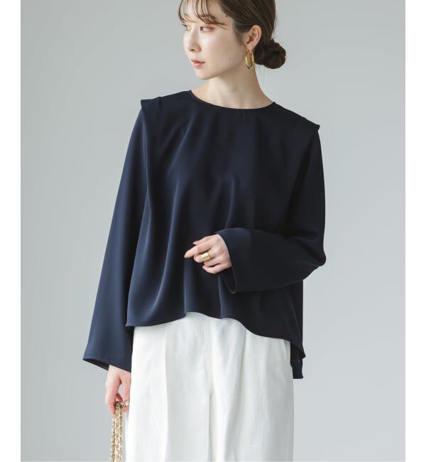 NOBLE「ドレープテントフレアブラウス」|シャツ・ブラウス|