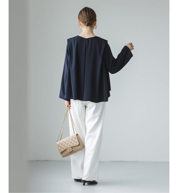 NOBLE「ドレープテントフレアブラウス」|シャツ・ブラウス|