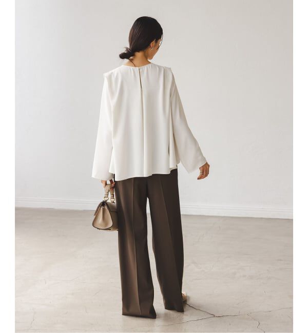 NOBLE「ドレープテントフレアブラウス」|シャツ・ブラウス|