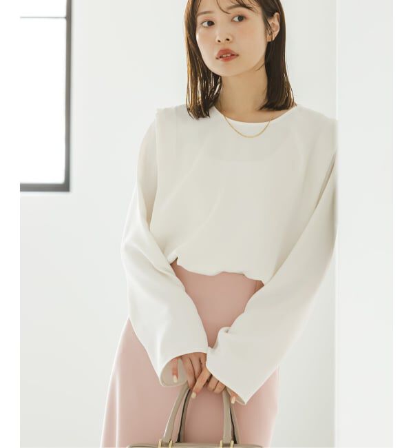 NOBLE「ドレープテントフレアブラウス」|シャツ・ブラウス|