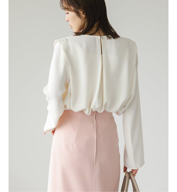 NOBLE「ドレープテントフレアブラウス」|シャツ・ブラウス|