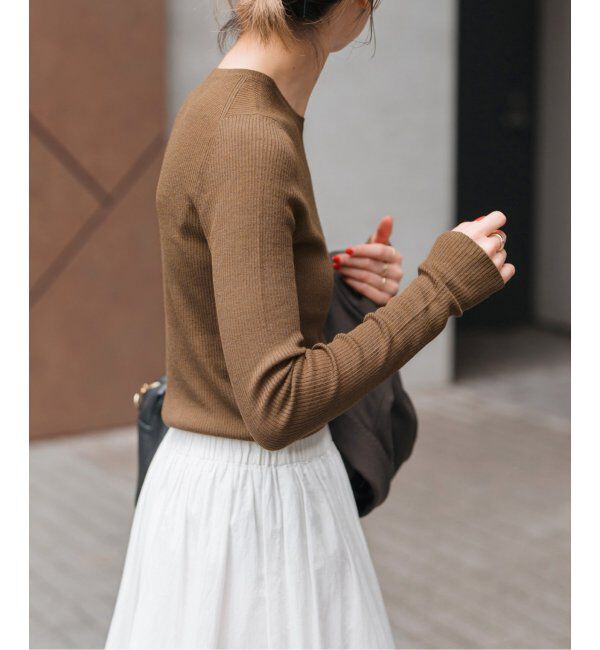 Spick and Span「ウォッシャブルシアーリブニット」|ニット・セーター|