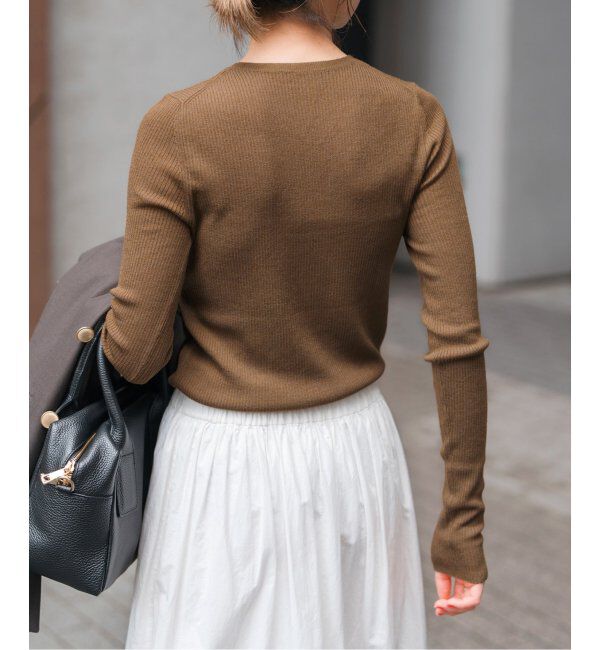 Spick and Span「ウォッシャブルシアーリブニット」|ニット・セーター|