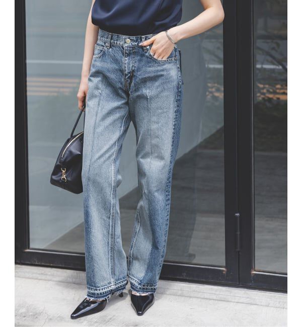 NOBLE「SERGE/サージ REMAKE DARTS PANTS」|デニム|ブルー A