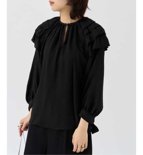 HARDY NOIR「ジョーゼットショルダーフリルブラウス」|シャツ・ブラウス|