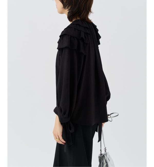HARDY NOIR「ジョーゼットショルダーフリルブラウス」|シャツ・ブラウス|