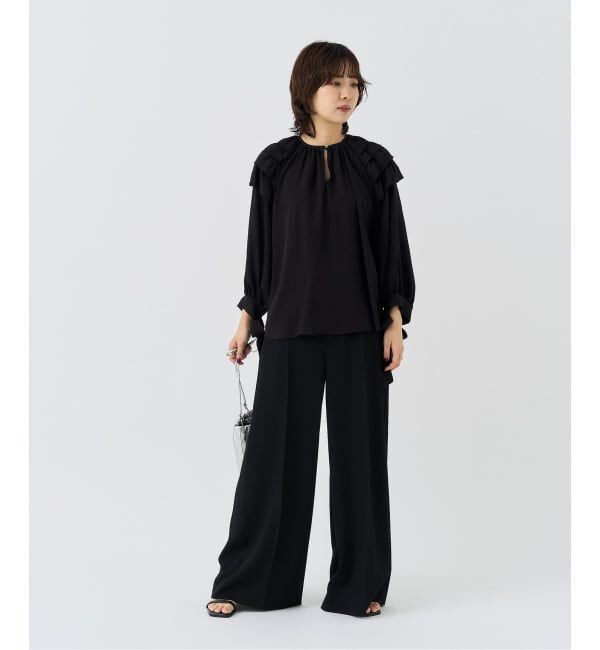 HARDY NOIR「ジョーゼットショルダーフリルブラウス」|シャツ・ブラウス|