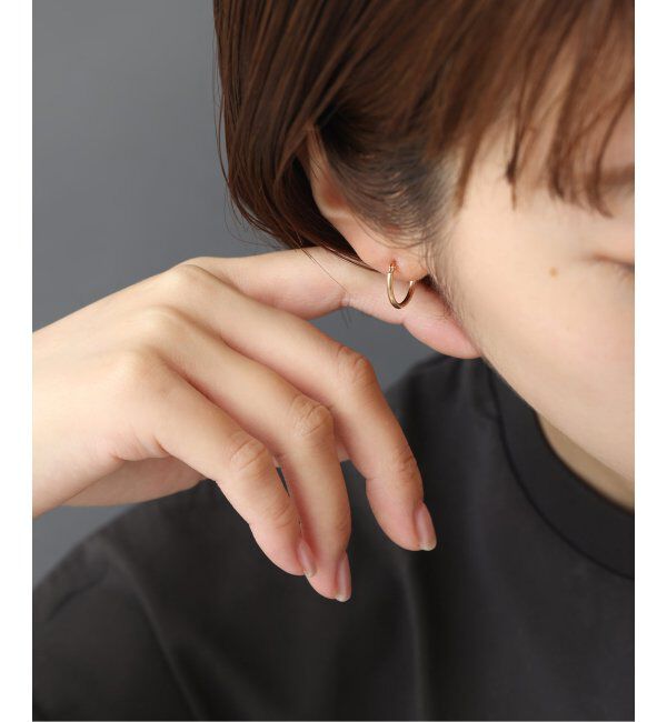 Lilas by Spick&Span「1.5パイプ1.5cmルーフピアス K10（両耳）」|ピアス|