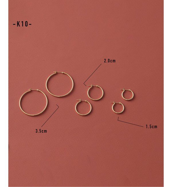 Lilas by Spick&Span「1.5パイプ1.5cmルーフピアス K10（両耳）」|ピアス|