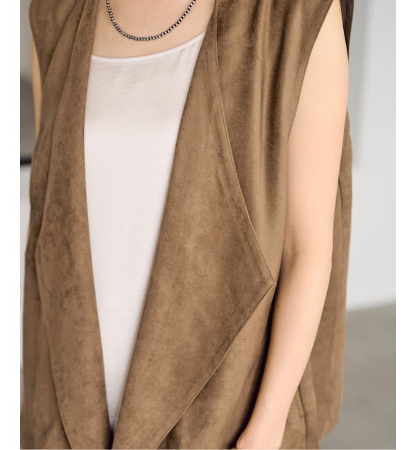 FRAMeWORK「フェイクスエードドレープジレ」|ダウンベスト・ベスト|