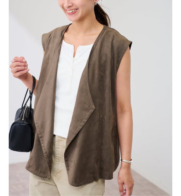FRAMeWORK「フェイクスエードドレープジレ」|ダウンベスト・ベスト|
