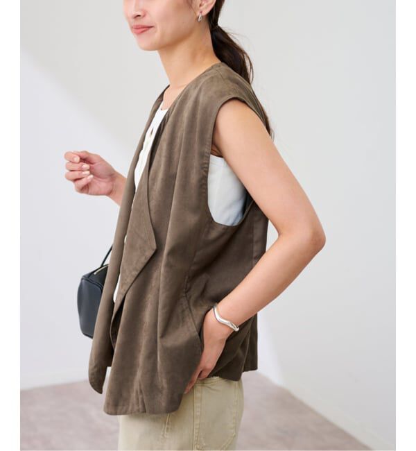 FRAMeWORK「フェイクスエードドレープジレ」|ダウンベスト・ベスト|