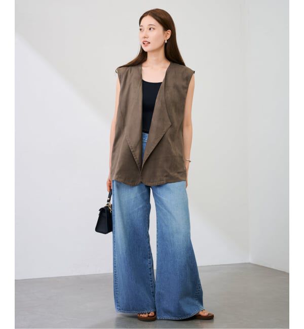 FRAMeWORK「フェイクスエードドレープジレ」|ダウンベスト・ベスト|