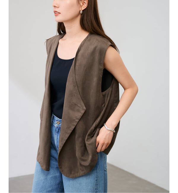 FRAMeWORK「フェイクスエードドレープジレ」|ダウンベスト・ベスト|