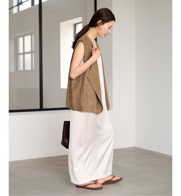 FRAMeWORK「フェイクスエードドレープジレ」|ダウンベスト・ベスト|