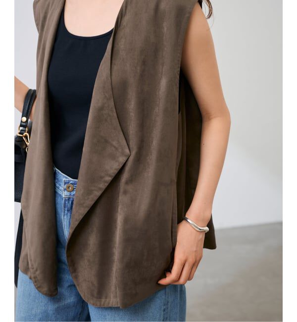 FRAMeWORK「フェイクスエードドレープジレ」|ダウンベスト・ベスト|