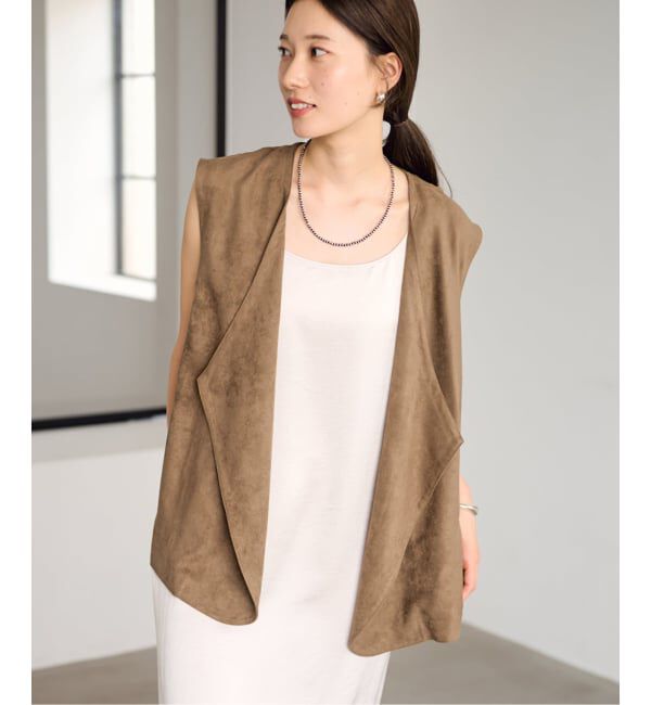 FRAMeWORK「フェイクスエードドレープジレ」|ダウンベスト・ベスト|