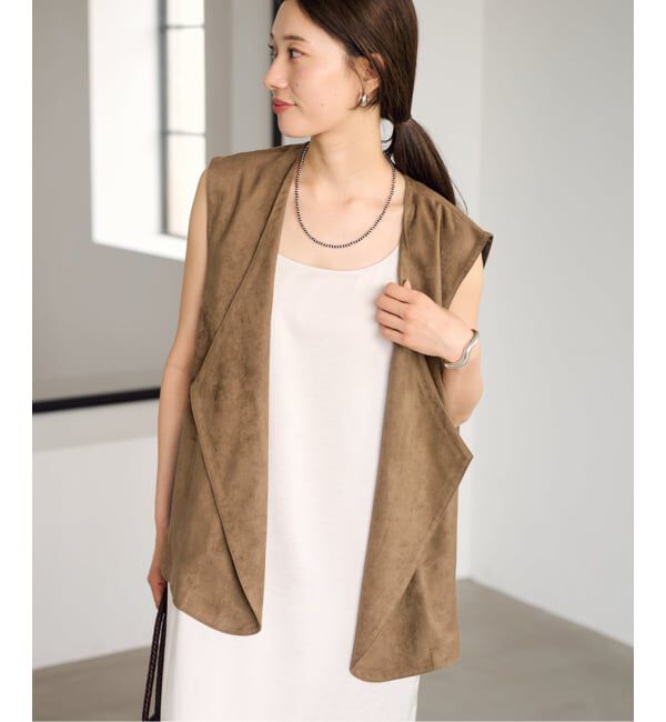FRAMeWORK「フェイクスエードドレープジレ」|ダウンベスト・ベスト|