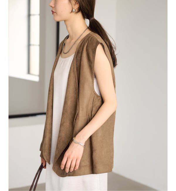 FRAMeWORK「フェイクスエードドレープジレ」|ダウンベスト・ベスト|