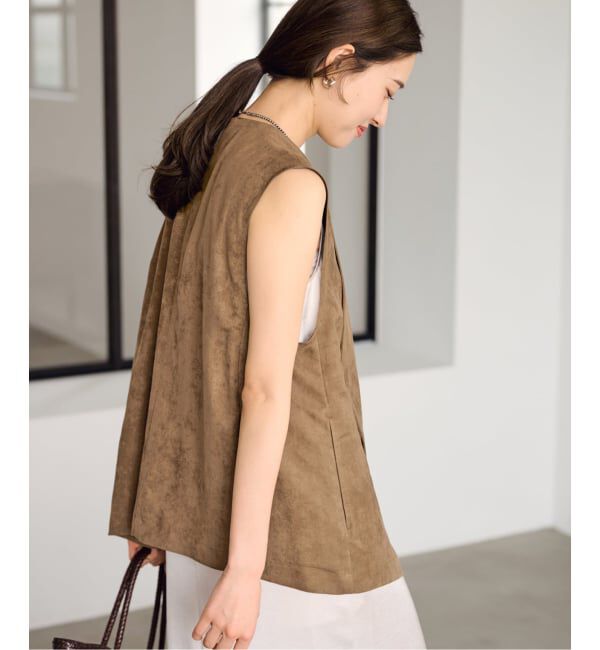 FRAMeWORK「フェイクスエードドレープジレ」|ダウンベスト・ベスト|