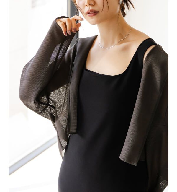 NOBLE「《追加》ブリーズメッシュショートフードブラウス」|シャツ・ブラウス|