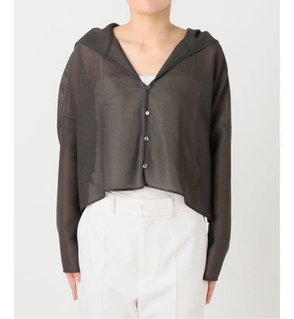 NOBLE「《追加》ブリーズメッシュショートフードブラウス」|シャツ・ブラウス|