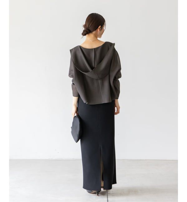 NOBLE「《追加》ブリーズメッシュショートフードブラウス」|シャツ・ブラウス|