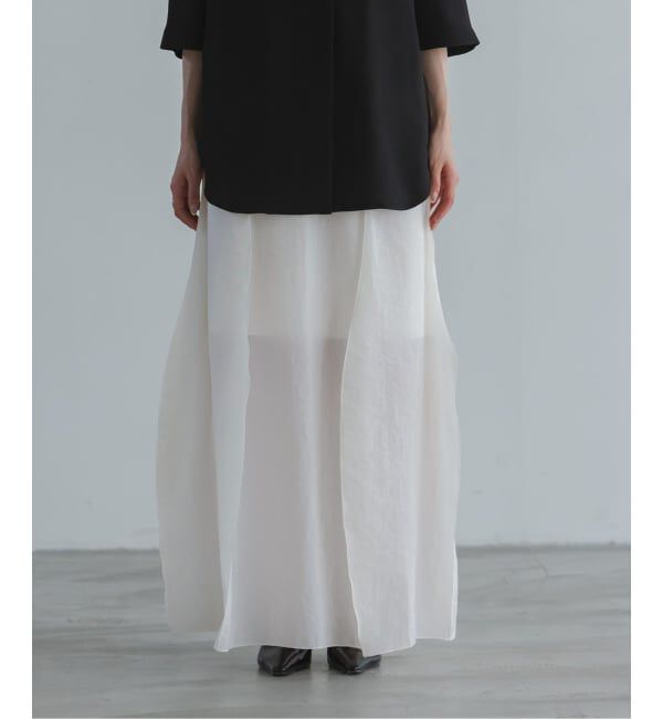 NOBLE「ELENI/エルニ フロウバレルスカート」|スカート|ホワイト