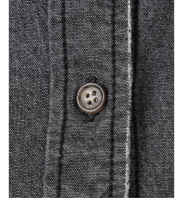 Spick and Span「《追加》バンドカラーボックスダンガリーシャツ」|シャツ・ブラウス|