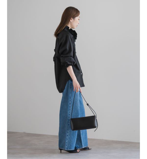 NOBLE「シルキーコットンフリルディテールブラウス」|シャツ・ブラウス|