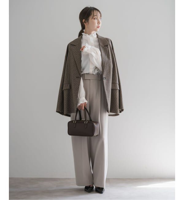 NOBLE「シルキーコットンフリルディテールブラウス」|シャツ・ブラウス|