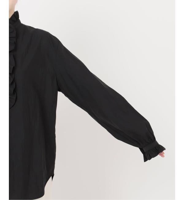 NOBLE「シルキーコットンフリルディテールブラウス」|シャツ・ブラウス|