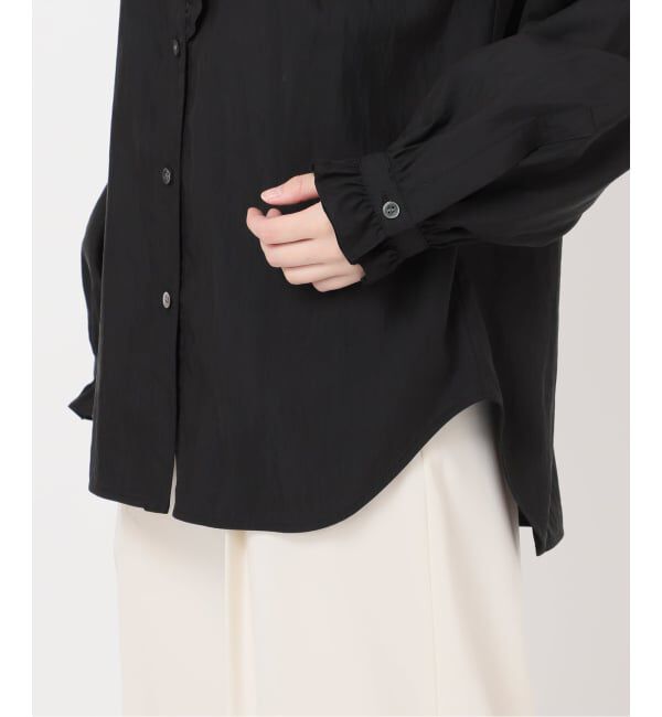 NOBLE「シルキーコットンフリルディテールブラウス」|シャツ・ブラウス|