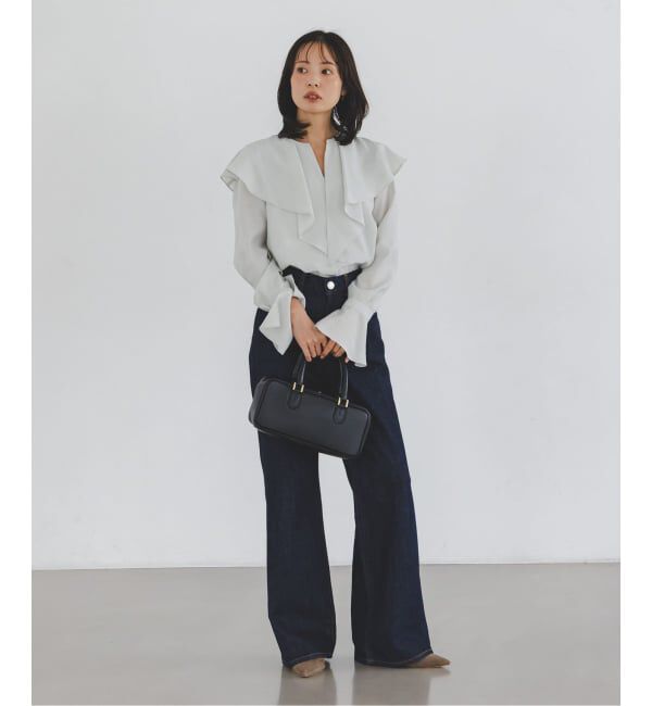 NOBLE「《追加》ブライトシアーフリルブラウス」|シャツ・ブラウス|