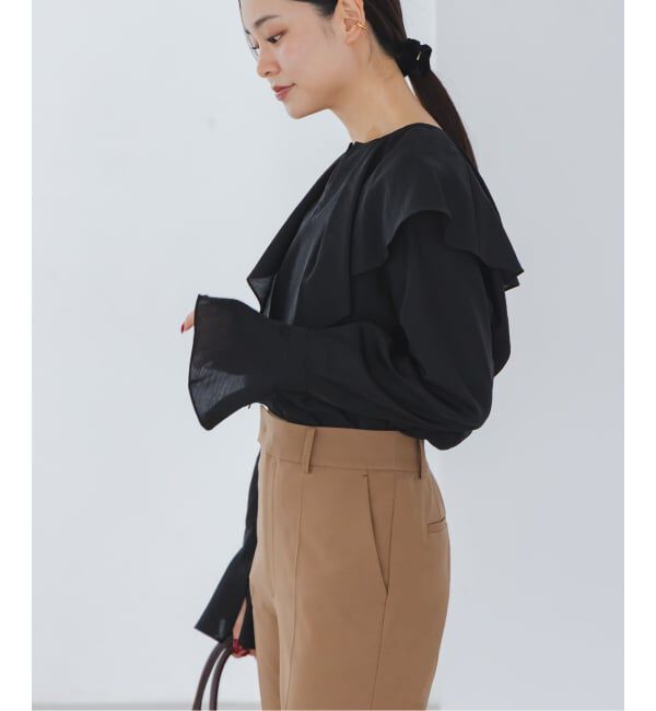 NOBLE「《追加》ブライトシアーフリルブラウス」|シャツ・ブラウス|