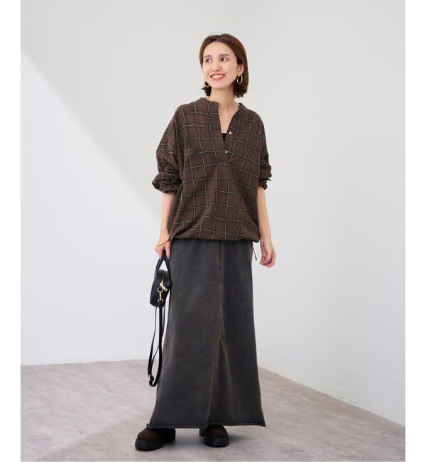 FRAMeWORK「シアーチェックドロストシャツ」|シャツ・ブラウス|