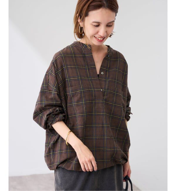 FRAMeWORK「シアーチェックドロストシャツ」|シャツ・ブラウス|