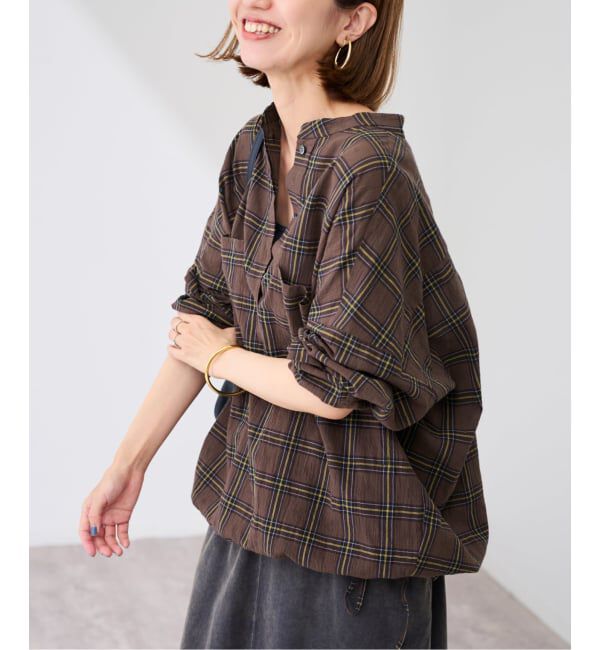 FRAMeWORK「シアーチェックドロストシャツ」|シャツ・ブラウス|