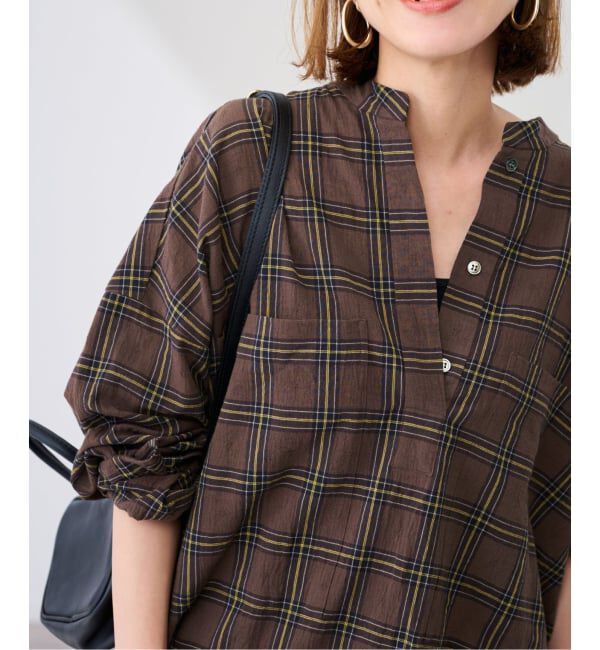 FRAMeWORK「シアーチェックドロストシャツ」|シャツ・ブラウス|