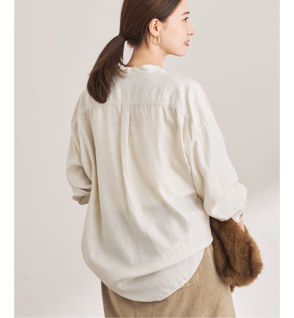 FRAMeWORK「キュプラコットンガーメントダイシャツ」|シャツ・ブラウス|