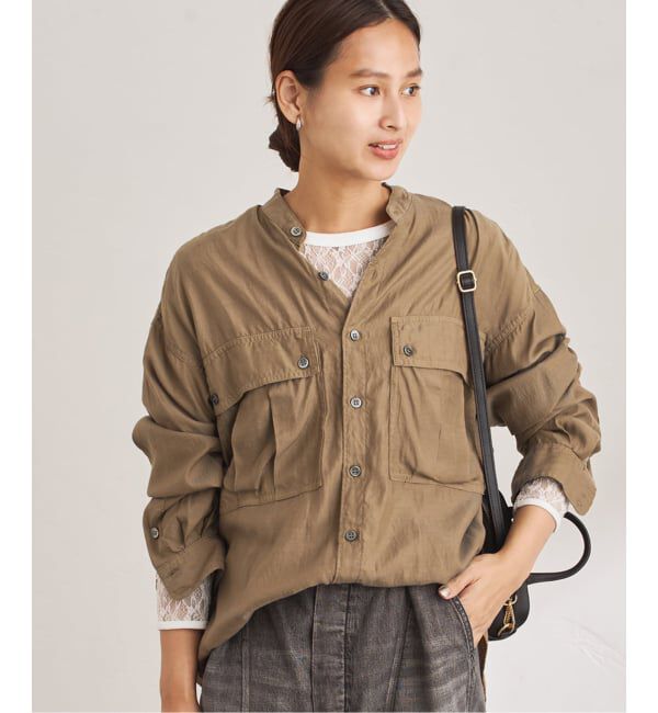 FRAMeWORK「キュプラコットンガーメントダイシャツ」|シャツ・ブラウス|