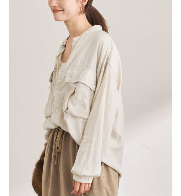 FRAMeWORK「キュプラコットンガーメントダイシャツ」|シャツ・ブラウス|