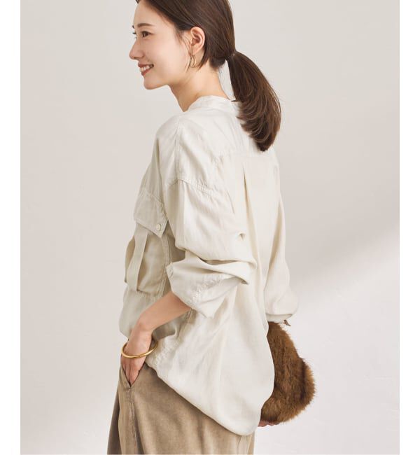 FRAMeWORK「キュプラコットンガーメントダイシャツ」|シャツ・ブラウス|