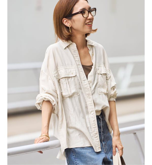 FRAMeWORK「SILKコンピースダイWORK-シャツ」|シャツ・ブラウス|