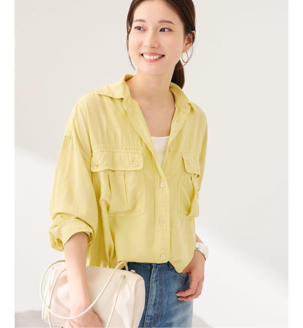 FRAMeWORK「SILKコンピースダイWORK-シャツ」|シャツ・ブラウス|イエロー